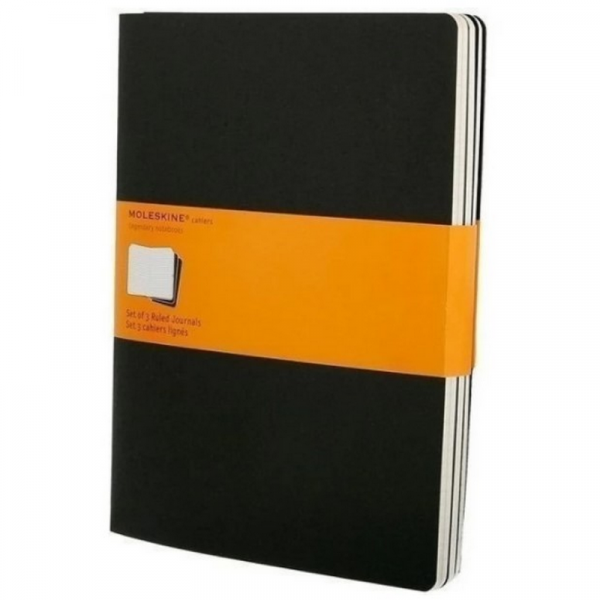 Блокнот Moleskine CAHIER JOURNAL QP313 Pocket 64 л без разметки мягкая обложка QP313 черный