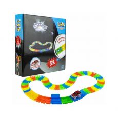 Игровой набор 1TOY Гибкий трек LED со светодиодными лампами, джип [т16524]