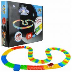 Игровой набор 1TOY Гибкий трек LED со светодиодными лампами, джип [т16525]