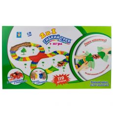 Игровой набор 1TOY Гибкий трек Большое путешествие, гоночная машина [т13209]